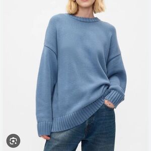 GAP Oversized Boyfriend Sweater in Bainbridge Blue